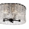 Glacier 5-Light Flush Mount Ceiling Light - Matte Black Steel with Textured Glass Panels - 2 of 4