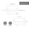 Kumasinova 31.5"W Round Velvet Ottoman with Reversible Lid,Versatile Coffee Table Ottoman for Living Room,Accent Footstool,275lbs Max - 3 of 4