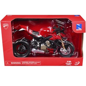 Ducati Supernaked V4S Motorcycle Red 1/12 Diecast Model by New Ray - 1 of 1