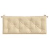 vidaXL Comfortable Outdoor Garden Bench Cushion, Beige, 47.2"x19.7"x2.8", Oxford Fabric Material, Easy to Attach, Bench Accessory - 4 of 4