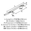 Amerock Cyprus 5-1/16 Inch (128mm) Center-to-Center Pull for Cabinets, Drawers, or Furniture - 4 of 4