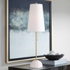Possini Euro Design Paige 28 1/2" Tall Skinny Buffet Console End Table Lamp Pull Chain Gold Brass Finish Metal Marble Single Living Room Bedroom - 2 of 4