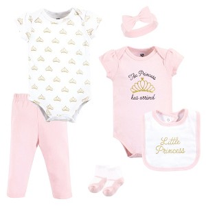 Hudson Baby Infant Girl Cotton Layette Set, Little Princess - 1 of 4