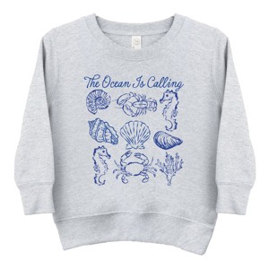 The Juniper Shop The Ocean Is Calling Collage Toddler Sweatshirt - 1 of 4