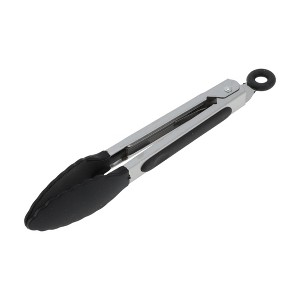 Unique Bargains Serving Tongs Lace Silicone Head Food Tong 7-Inch Dishwasher Safe Stainless Steel Silicone 1Pcs - 1 of 3