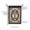 Evergreen Flag Cambridge Chic Letter T Monogram Applique Garden Flag - 12.5" Wide x 18" High - 3 of 4