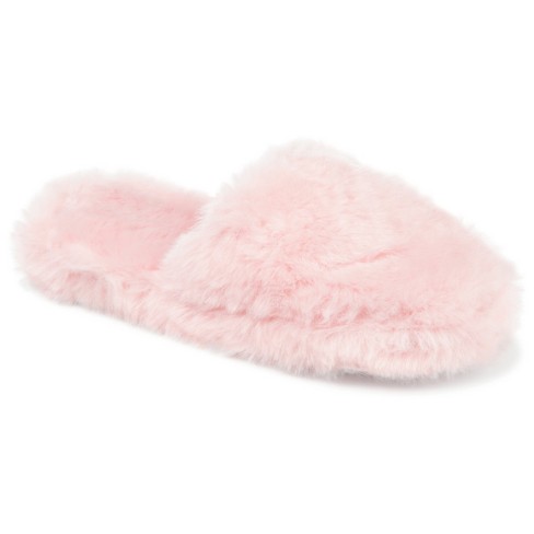 Journee Collection Womens Cozey Comfort Insole Slip On Mules Round Toe Slippers  Pink 7 : Target