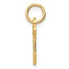 Black Bow Jewelry 14k Yellow Gold, Hannah Collection, Mini Initial V Shamrock Key Charm - 2 of 4