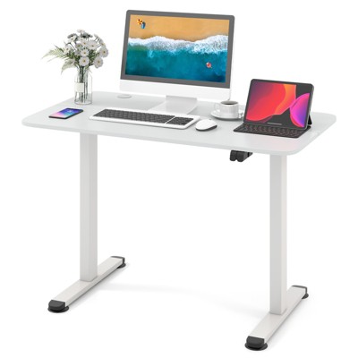 Costway Stand Up Desk Height Adjustable Sit Stand Computer Workstation ...