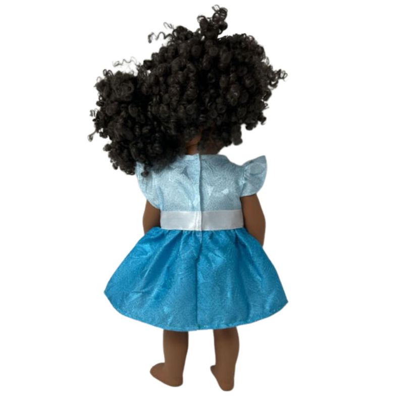 Doll Clothes Superstore Blue Sparkle Dress Fits 18 Inch Girl Dolls Like Our Generation American Girl My Life Dolls, 4 of 5