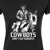 Women's - Yellowstone - Rip Cowboys Dont Say Goodbye Fitted Graphic T-Shirt - 2 of 4
