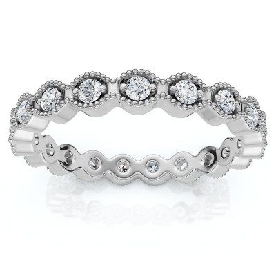 Pompeii3 1/3Ct Diamond Aria Eternity Wedding Ring 10k Gold Lab Created
