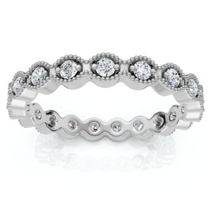 Pompeii3 1/3Ct Diamond Aria Eternity Wedding Ring 10k Gold Lab Created - 1 of 4