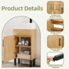 16 in Small Bathroom Vanity Organizer Storage Cabinet w/ Shelves Basin Sink Hooks - 2 of 4