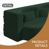 Modern Floor Sofa with 2 Pillows,Convertible Teddy Fabric Foam-Filled Sleeper Sofa Bed,15" Full Size Folding Mattress - Leovsnove - 4 of 4