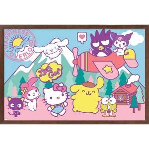 Trends International Hello Kitty and Friends - Happiness Overload Framed Wall Poster Prints - 1 of 4