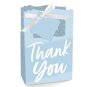 Big Dot of Happiness Dusty Blue Elegantly Simple - Guest Party Favor Boxes - Set of 12 - 1 of 4