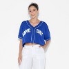 Women's Game Day Cropped Elbow Sleeve V-Neck Athletic Jersey - Wild Fable™ - 2 of 3