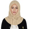 Anna-Kaci Solid Hooded Scarf Hat Winter Balaclava Knit Skull Cap Beanie Hat Neck Gaiters for Women - 3 of 4