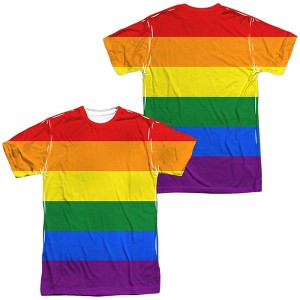 Men's Pride Flag (Front Back Print) Short Sleeve Costume T-Shirt - 1 of 4