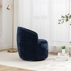 360° Swivel Barrel Accent Chair, Upholstered Lounge Club Armchair for Living Room or Bedroom – Maison Boucle - 3 of 4