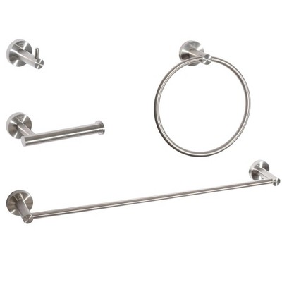 Elegant Lighting Freya 4-Piece Bathroom Hardware Set in Brushed Nickel