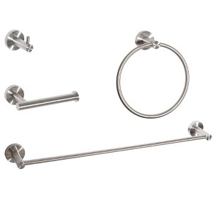 Elegant Lighting Freya 4-Piece Bathroom Hardware Set in Brushed Nickel - 1 of 4