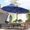 Double-sided Patio Umbrella, 9.7' Outdoor Umbrella with Tilt and Crank, LED Solar Light and 12 Ribs - 4 of 4