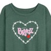 Women's - Bratz - Bratz Original Logo Lightweight French Terry Wide Neck Long Sleeve Shirt - 2 of 4