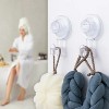 LunaLulinlk POWERFUL REMOVABLE AND REUSABLE VACUUM SUCTION CUP HOOKS-2 PACK, CLEAR - 2 of 4