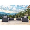 PURPLE LEAF Patio Furniture Set  Outdoor Conversation Sets PP Rope Patio Sofa with Cushions and Table Weaving  Seating Furniture Gray - 2 of 4