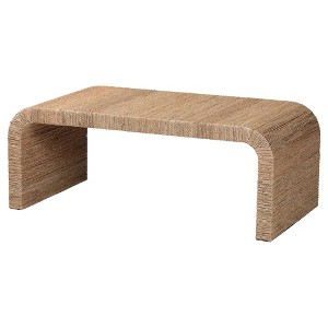 bali & pari Eviana Seagrass Waterfall Coffee Table Natural Brown - 1 of 4