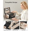 SONGMICS Jewelry Box 3 Layers, Jewelry Organizer with 2 Drawers, Jewelry Case with Portable Travel Case, Lockable, Jewelry Storage - 2 of 4
