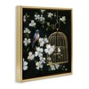 Stupell Industries Evening Song Birdcage over Black Floating Frame Canvas Art, Gold, 25" x 25" - 2 of 4