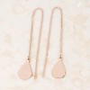 Slickblue Women's Teardrop Drop Earrings, Rose Gold Stainless Steel, Threaded Back, Rhodium Finish, Contemporary Jewelry - image 3 of 3