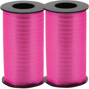 LoonBalloon 500 Yards Beauty Hot Pink Curling Ribbon ‚ 3/16 Inch wide Gift Wrap Ribbon (2-Pack) - 1 of 4