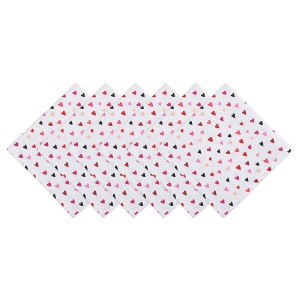 Design Imports Confetti Hearts Print Napkin Set/6 - 1 of 4