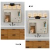 LLHZSY 3/4/5-Lights Modern Dimmable Glam Crystal Bathroom Vanity Lights-Black Gold - 4 of 4