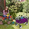 BEAFUP Utility Foldable Wagon Cart with Strapping System, 225 Lbs Capacity - All-Terrain 360° Wheels,for Beach,Shopping,Camping,Family Outings - 2 of 4