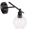 Elegant Lighting Collier 1 light Black and Clear glass right Wall sconce - 2 of 4