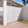 72" H×70"W Dovelina Brown Outdoor Freestanding Metal Privacy Screen Decorative Garden Fence - 3 of 4