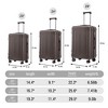 MAYEERTY 3-Piece Luggage Set (20"/24"/28") - PP Spinner Wheels, Carry-On, Matching Color, Combination Lock - 4 of 4