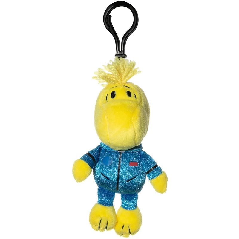 JINX Inc. Snoopy in Space 4 Inch Plush Clip | Woodstock in Blue Astronaut Suit, 1 of 3