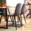 GlasFlength Accent Chairs Premium Blend Upholstery Ergonomic Curved Seating Comfortable Design Four Chairs For Living, Gray, 16.9"*17"*34.5" - 4 of 4