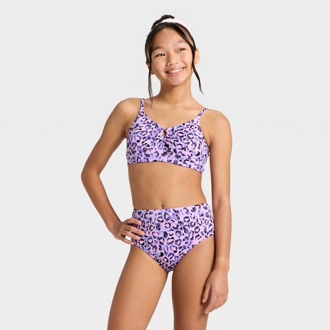Art Class Girls' Leopard Dreams Bikini Set - art class™ Purple M