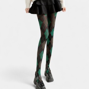 Anna-Kaci Women's Classic Argyle Pattern Knit Tights with Stretch Fit - 1 of 4