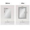 Amanti Art Mirror Makeover Bathroom Mirror Frame Border Kit  - Fully Assembled Peel and Stick Frame - Mirror NOT Included - Brushed Metallic Trim - 4 of 4