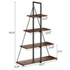 Whizmax Bookcase, 4-Tier Ladder Bookshelf, A-Shaped Ladder Shelf Display, Ladder Shelf Storage Organizer for Living Room, Home Office - 3 of 4