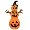 Sunnydaze Stacked Jack-O-Lantern Scarecrow Halloween Inflatable - 7.4' H - 4 of 4