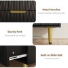 Dresser for Bedroom, Fluted Dressers & Chest of Drawers, Wooden Storage Organizer with Gold Metal Handles & Legs for Living Room, Entryway - 4 of 4